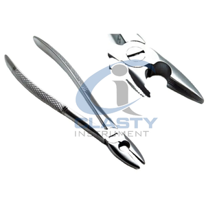 Forceps dentaires de qualité supérieure, argentés, avec poignée moletée, instrument manuel d'extraction dentaire, outil chirurgical de classe I - Product Image 4