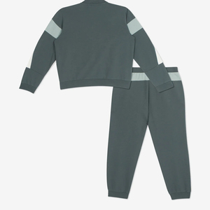 Ensemble de survêtement pour enfants à motif uni, sweat à capuche à manches longues et pantalon de jogging personnalisés, en mélange de coton doux - Product Image 4