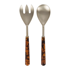 ชุดเซิร์ฟเวอร์ทำจากสเตนเลสสตีล,เครื่องใช้บนโต๊ะอาหารเสิร์ฟสลัดด้ามยาวสีทำจากเรซิ่น - Product Image 1