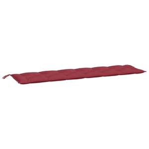 Coussin de banc de jardin en tissu Oxford 100% polyester rouge bordeaux, coussins et oreillers d'extérieur - Product Image 2