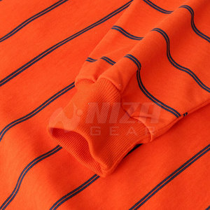 <b>Men's</b> <b>Orange</b> Solid Long Sleeve Crew Neck Knitted Fleece <b>Sweatshirt</b> Casual Winter Wear Regular Fit OEM Service Breathable - Product Image 4