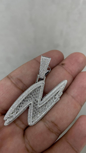 Lab Grown Diamond <b>Initial</b> Letter N Pendant <b>Necklace</b> Iced Out Alphabet Charm Hip Hop Luxury Unisex Jewelry Gift Accessory - Product Image 5