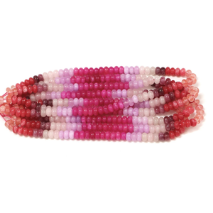 Hermosas cuentas de cuarzo multicolor en forma de rondel, cuentas de cuarzo disco mixtas de 7-8 mm, cuentas de piedras preciosas de cuarzo de calidad AAA al por mayor. - Product Image 2