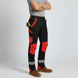 Nouvel Arrivage 2026 – Pantalon de Travail Réfléchissant 100% Coton pour Homme, Classe 2, Durable, Bicolore, Multi-Poches, de Sécurité, Imperméable, LED - Product Image 3