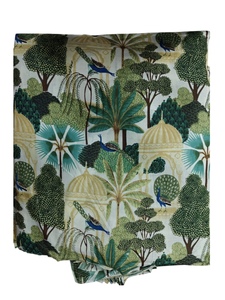 Tela de Algodón Cambray con Estampado Floral de la Mejor Calidad para Verano, Azul Marino con Patrón Rosa y Verde, Decoración para el Hogar para Niños y Niñas - Product Image 2