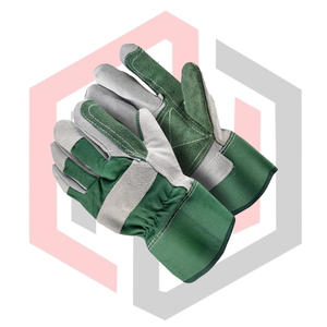 Gants de travail en cuir pour rigger avec renfort de manchette de sécurité, antistatiques, anti-impact, anti-coupure, anti-chaleur, respirants, pour la lutte contre l'incendie - Product Image 4