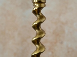 ILAHI's Vintage <b>Brass</b> Handmade Tapered <b>Candlestick</b> <b>Holder</b> with Embossed Design Heat Resistant for Home Christmas Decor - Product Image 1