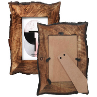 Cadre photo en bois de manguier de qualité export, artisanal, écologique, durable, fait main, style vintage rustique, pour hôtel, de la marque Brownwood Handicrafts