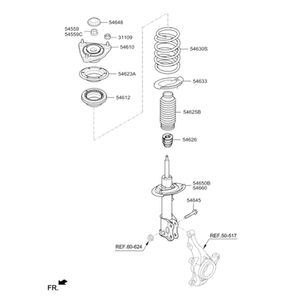Nouveaux amortisseurs et vérins Cerato, gauche 54651A7AB0 - Product Image 2