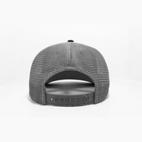 Gorra Trucker Clásica Personalizada con Parche de Cuero y Logotipo, 6 Paneles, Malla Exterior, Visera Precurvada, Gorra de Béisbol para Hombre, Venta al Por Mayor