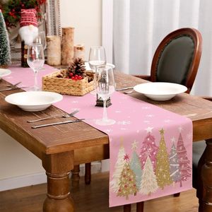 "13x72 Inch Farmhouse Xmas Trees Snowflakes Holiday <b>Dining</b> <b>Table</b> <b>Runner</b> Decor for Kitchen Dinning" - Product Image 2