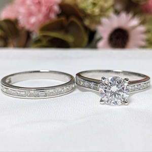 Lurba Jewels - Anillo de Compromiso de Moissanita con Corte Brillante de 2.20 Ct, Anillo de Boda con Engaste de Puntas, Oro Blanco Sólido de 10K, Lujo Cristiano - Product Image 1