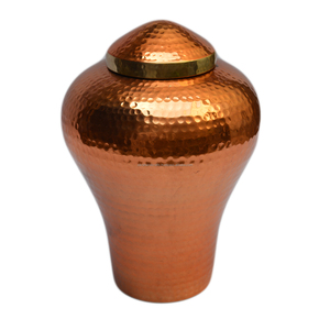 Urnes commémoratives martelées finition brillante, meilleur pour la décoration de la maison en métal, garder le saké, meilleures fournitures funérailles pour les animaux de compagnie et les cendres humaines - Product Image 1