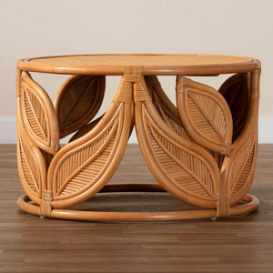 Custom OEM Modern Eco -Friendly Brown Rattan Round Pedestal Accent <b>Table</b> High Quality Variety Colors Choices from Vietnam - Product Image 4