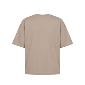 T-shirt homme couleur sable |   T-shirt à manches courtes en coton de qualité supérieure à col rond |   T-shirt uni décontracté pour impression, vente en gros, OEM, ODM - Product Image 5