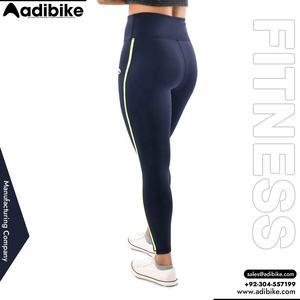 Pantalons de yoga personnalisés à taille haute pour femmes, leggings de fitness et de gym unis en plusieurs couleurs - Product Image 6