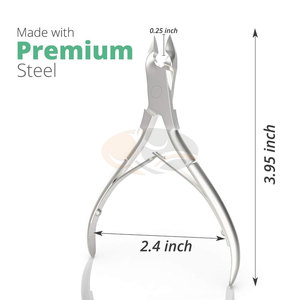 Cortacutículas y Cortaúñas Profesional de Acero Inoxidable con Cuchillas Afiladas para el Cuidado de los Dedos y de Bebés, Doble Acción de Resorte - Product Image 3