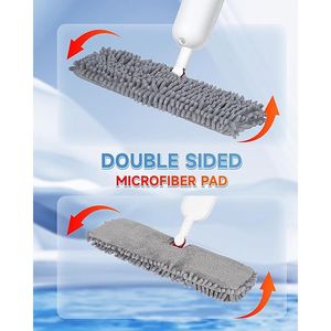 Mop Spray in Microfibra 2-in-1 a Doppia Faccia con Design Ribaltabile per Pulizia Pavimenti, con 3 Panni Riutilizzabili per Laminato e Piastrelle in Ceramica - Product Image 2