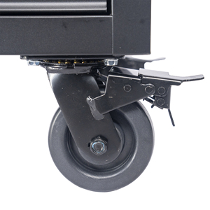 Wholesale Heavy Duty <b>Rolling</b> 7-Drawer Lockable Matte Black Powder Coated Steel <b>Tool</b> Cabinet with Wood Top for Garage Workshop - Product Image 3