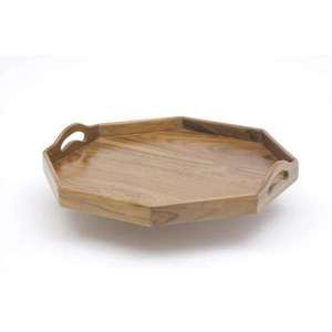 Handmade Wooden Serving Tray <b>Rustic</b> Natural Wood Breakfast Tray with Handles Eco-Friendly Decorative Food & Coffee Serving Tray - Product Image 6
