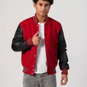 Veste universitaire en cuir sur mesure pour hommes, veste bomber premium, veste de baseball décontractée streetwear pour hommes - Product Image 4