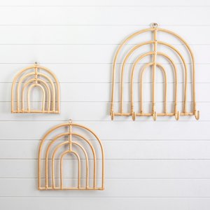 Juego de ganchos de pared de ratán hechos a mano con amor, ganchos de caña sostenibles de buena calidad, decoración para dormitorio y entrada. - Product Image 1