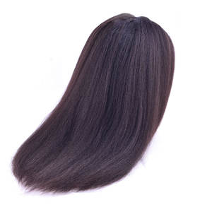 KINKY STRAIGHT Indian Temple RAW 100% Virgen Remy 12A Grado Sin enredos HD ENCAJE COMPLETO Extensiones de Peluca de cabello al por mayor - Product Image 2