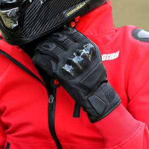 Guantes de Motocicleta de Cuero Personalizados para Hombre y Mujer, Servicio OEM con Diseño de Logotipo Personalizado, Equipo Deportivo Aplicable para Carreras de Motos - Product Image 1