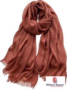 Luxury Soft <b>Scarf</b> Textile Custom Cotton Polyester Viscose Fabric OEM ODM Private Label Bulk Manufacturing Supplier - Product Image 4