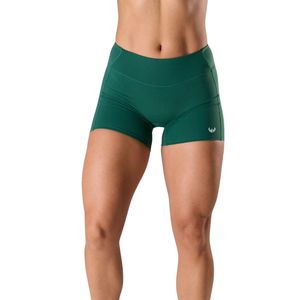 Shorts de compression vertes taille basse pour femmes, extensibles, pour la gym, la course, le yoga, l'entraînement et les activités sportives - Product Image 1