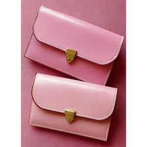 Pochette élégante en cuir véritable Shine, style preppy, avec fermeture éclair et perles, pour femme, tendance mode - Product Image 3