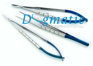 Pinza de sujeción de agujas Castroviejo 3 TC de acero inoxidable, azul, 14 cm, con agarre ergonómico, certificación CE, reutilizable - Product Image 4