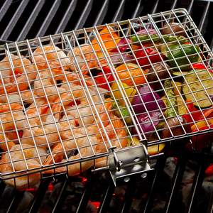 Bold blossom Hot Selling Cheap Prices Portable Outdoor Camping Stainless Steel Removable BBQ Barbecue <b>Net</b> Grill <b>Mesh</b> Rack - Product Image 2