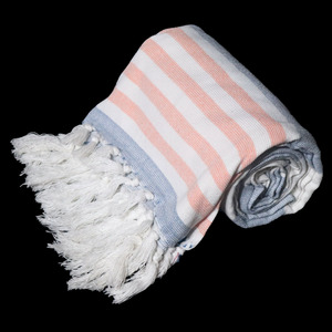 ผ้าขนหนูชายหาดฟูต้าผ้าฝ้ายรีไซเคิลลายทางสีสันตามสั่ง หรูหรา ซึมซับน้ำได้ดี แห้งเร็ว ราคาโรงงานโดยตรง - Product Image 5