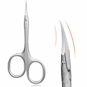 Ciseaux à cuticules de haute qualité de 3,5 pouces en acier inoxydable, ciseaux à cuticules professionnels à pointe extra fine pour manucure et pédicure - Product Image 1