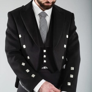 Elegante Chaqueta de Vestir Escocesa para Hombre Prince Charlie, 100% Lana, Diseño Sólido, Temporada de Invierno, Servicio OEM Disponible - Product Image 3