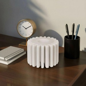 Porte-bougie décoratif artisanal en marbre naturel de luxe à 1 bras pour la table à manger et l'intérieur de la maison à prix avantageux - Product Image 2