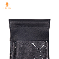 Étui à lunettes en cuir PU à imprimé marbre, ouvert en dessus, avec logo personnalisé, texture luxueuse, sac de rangement portable et souple pour lunettes de soleil