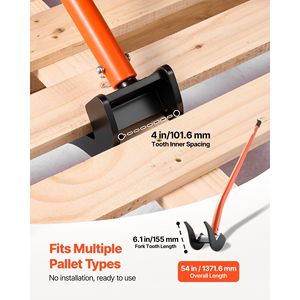 Outil de démontage de planches de terrasse en acier au carbone de 50 pouces, barre de levier robuste, capacité de 2000 lb, pour dégager les terrasses - Product Image 4