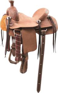 Selle de cheval western en cuir véritable de luxe, fabriquée à la main, équipement d'équitation pour ranch et sentiers, fabricant, exportateur, fournisseur en gros - Product Image 1