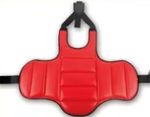 PROFIT SPORTS Protector de Pecho de Boxeo Unisex Rojo de PU, Chaleco de Entrenamiento Duradero de Cintura Alta con Forro de Poliéster para Artes Marciales - Product Image 5
