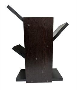 Black Wooden <b>Book</b> Display Rack <b>Standing</b> Bookshelf Decorative Storage <b>Holder</b> for Living Room Bedroom School - Product Image 2