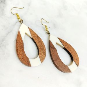 Trendy Transparent Orange <b>Resin</b> Oval Rhombus <b>Earrings</b> Fashionable Handmade Accessories - Product Image 5