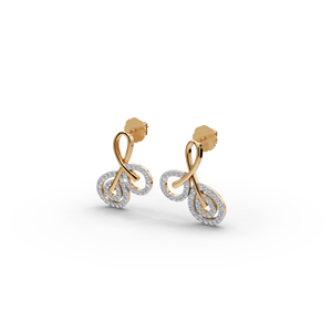 <b>Infinity</b> Swirl Lab-Grown Diamond Earrings - Product Image 3