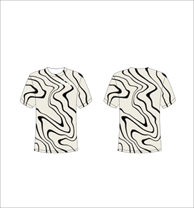 Camiseta Deportiva Ligera de Manga Corta Sublimada Personalizada con Patrón de Camuflaje Urbano Rojo, Negro y Blanco - Product Image 2