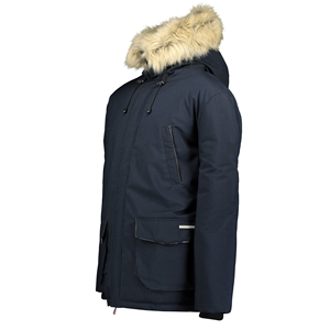 Wholesale Vintage Style Men's Winter Parka Long Coat Stand Zipper <b>Fur</b> <b>Hooded</b> Front Windproof Waterproof Fashionable - Product Image 4