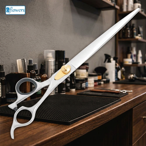 2026 Barber Scissors Stainless Steel Smooth Edge With Silicon <b>Rubber</b> <b>Rings</b> Customized Logos - Product Image 2
