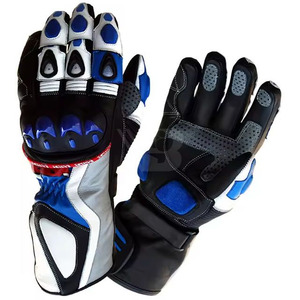 Gants de moto en cuir véritable 100% personnalisés, imperméables, à doigts entiers, prix raisonnable, couleur unie, protection - Product Image 5