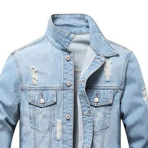 Vintage Breathable 100% Cotton <b>Men's</b> Spring <b>Denim</b> <b>Jacket</b> with Front Logo - Product Image 5
