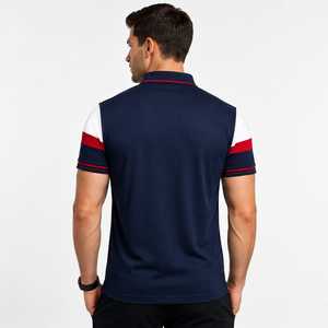 Camisetas de Golf para Hombre al por Mayor con Impresión por Transferencia de Calor, Logotipo Personalizado, Tejido Antiarrugas, 100% Poliéster, Manga Corta - Product Image 3